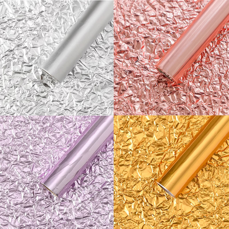 网红锡箔纸马卡龙色塑形纸彩色打底造型纸花店花束包装纸内衬纸