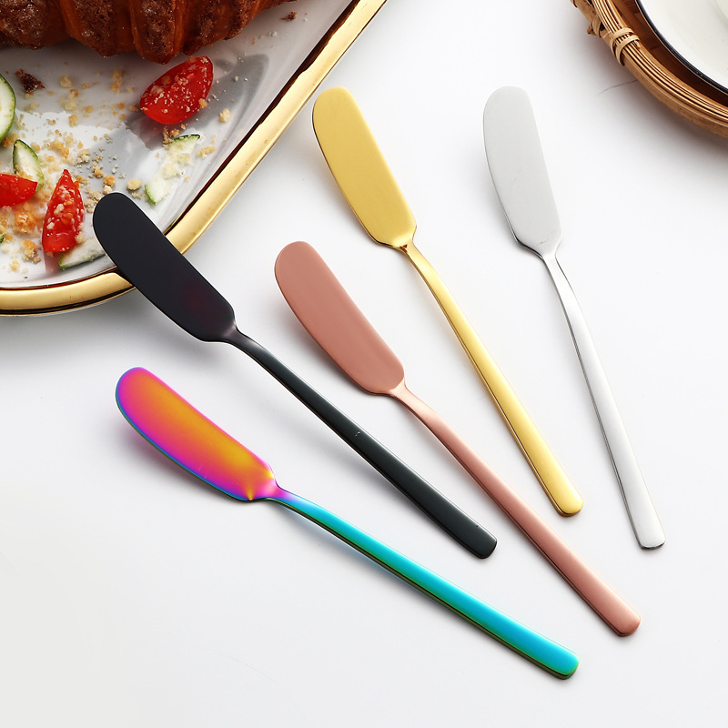 304 Stainless Steel Baking Spatula, Butter Knife, Korean-Style Long-Handled Jam Butter Spreader, Cream Cheese Decorating Knife