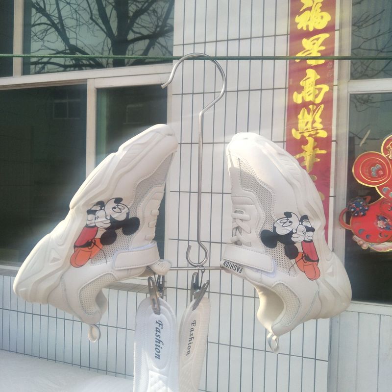 不锈钢晒鞋架宿舍阳台窗台防风挂钩晾鞋架子室外特厚加粗晒鞋神器|undefined