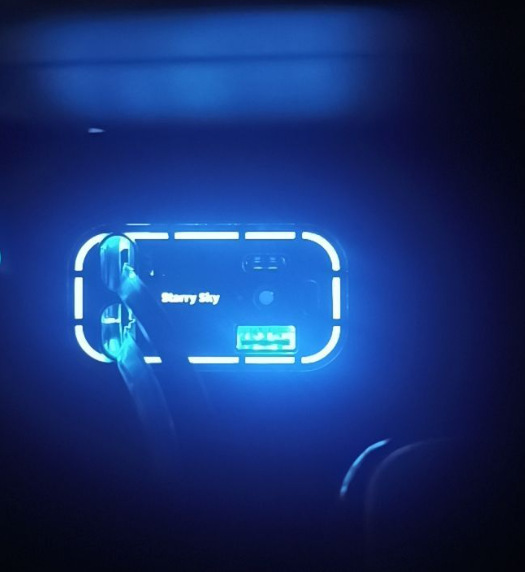 Starry Sky Car Charger 120W Super Fast Charging for Mobile Phones with Retractable Cable, One-To-Four USB Car Cigarette Lighter Port