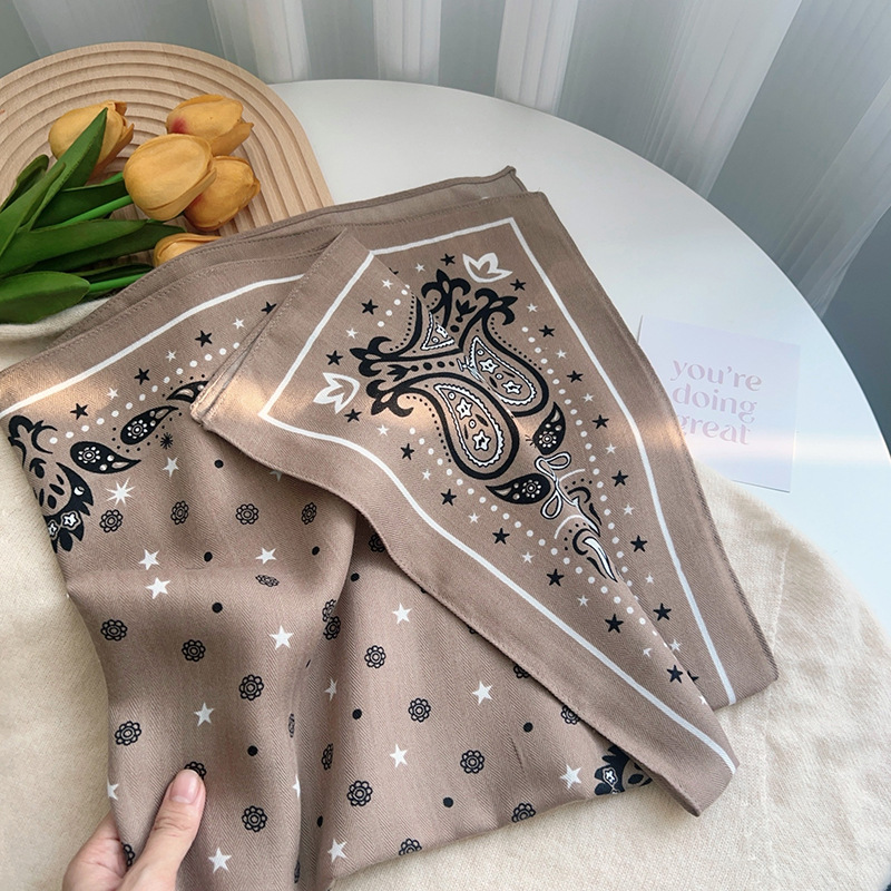 Herringbone simple impresión bufandas cuadradas coreanas pequeñas fragancias damas profesionales con bufandas de moda bufandas decorativas