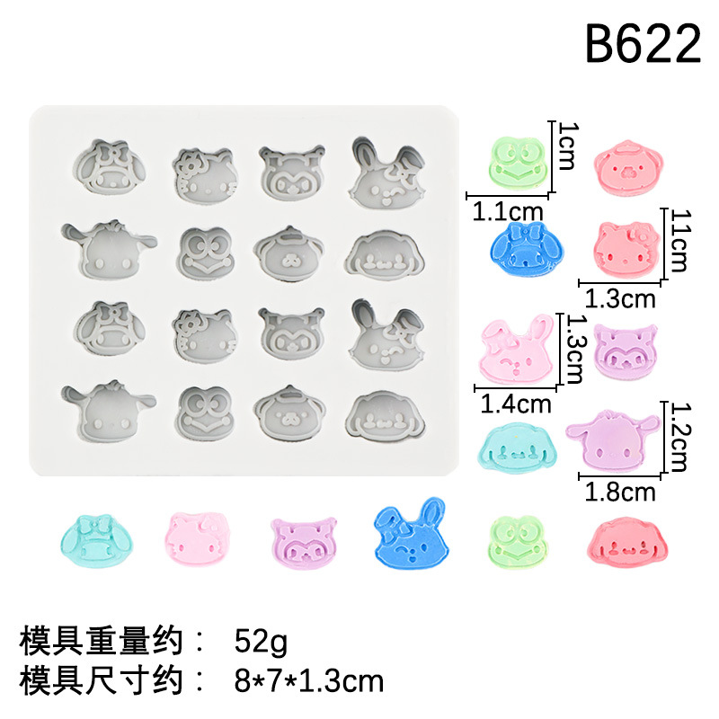 Lindo personaje de rana molde de silicona calabaza en forma de avellana molde de chocolate yeso goteo fuego pintura molde de cera
