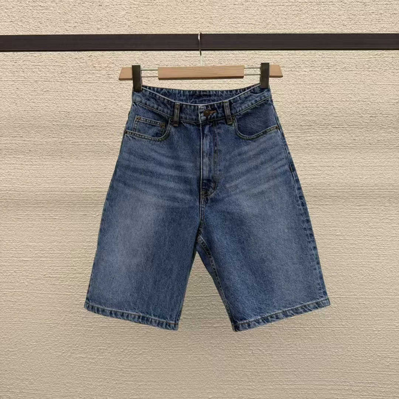 Now H Korea Dongdaemun Same Style at the Bagel Women's 25 Summer Versatile Slim Straight Denim Shorts