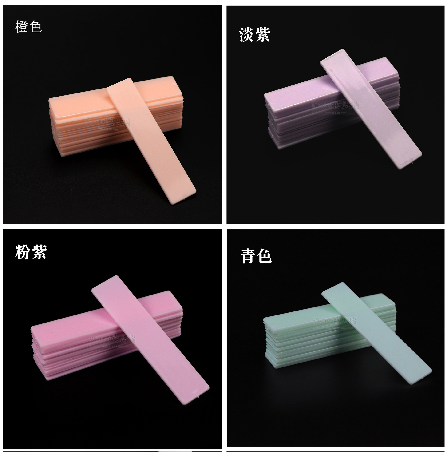 Tablero de exhibición de arte de uñas tira de acrílico transparente tira de exhibición de obras de arte de uñas muestra tira transparente tienda de arte de uñas 50 piezas