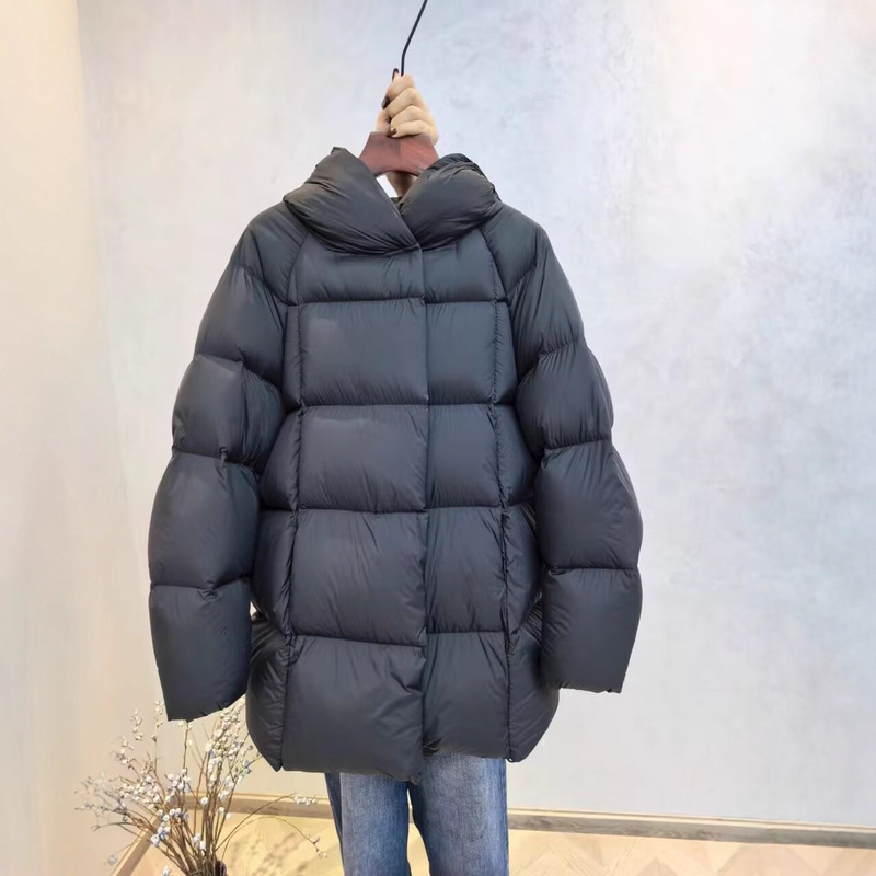 Korean Style Light Luxury down Jacket for Women 2025 Winter New Mid-Length Cloud Puff 95% White Duck down Warm Coat Korean Style Light Luxury down Jacket for Women 2025 Winter New Mid-Length Cloud Puff 95% White Duck down Warm Coat