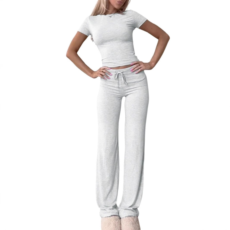 Amazon Europe and the United States cross-border 2025 new casual suit short sleeve jacket trousers home clothing sportswear yoga clothing Amazon Europe and the United States cross-border 2025 new casual suit short sleeve jacket trousers home clothing sportswear yoga clothing