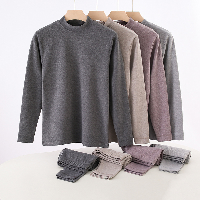Soft Cotton Thermal Underwear Set for Men, Pure Cotton Base Layer, Slim Fit, Autumn Tops and Pants Set Soft Cotton Thermal Underwear Set for Men, Pure Cotton Base Layer, Slim Fit, Autumn Tops and Pants Set
