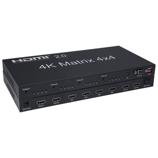 Factory Direct Sale HDMI2.0 Matrix 4 in 4 Out Supports EDID Supports SR232 Serial Port Control Supports 4K60HZ