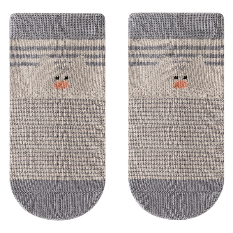Calcetines de bebé 2025 otoño nuevo tipo A algodón dibujos animados rayas sin hueso bebés niños y niñas calcetines de media pantorrilla