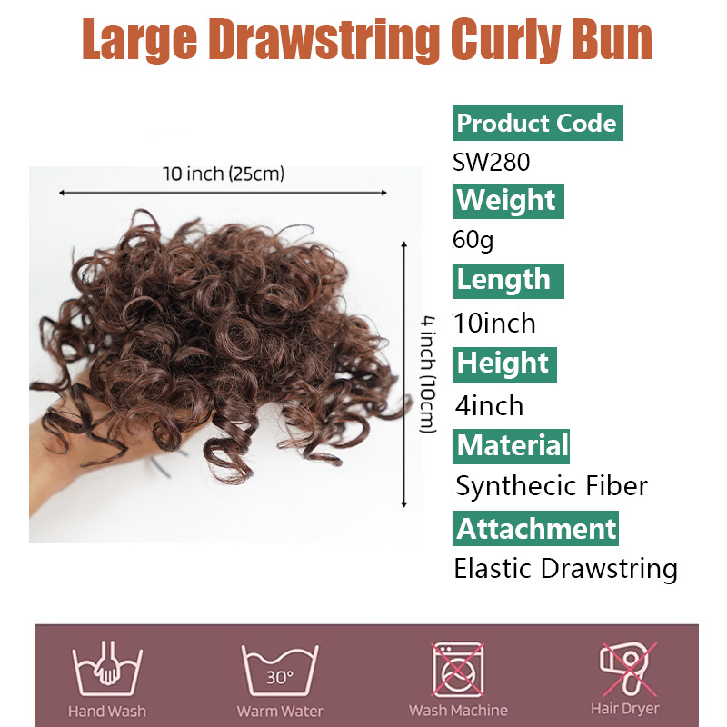Curly Drawstring Bun 3