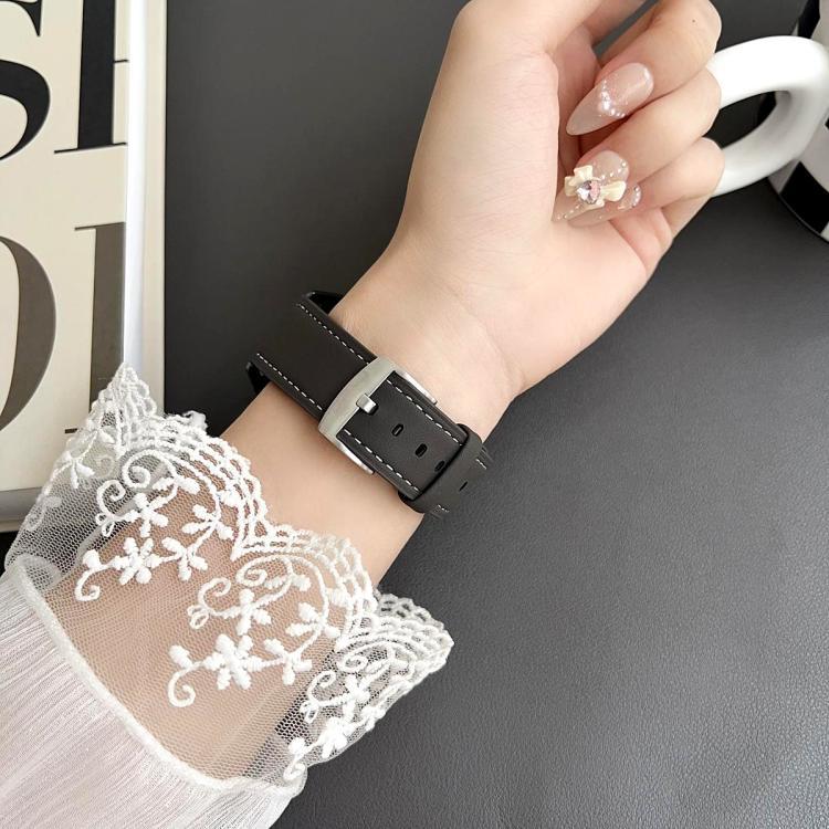 xDfind Brazalete de piel de tiburón negro para Amazfit T-Rex 3 22mm