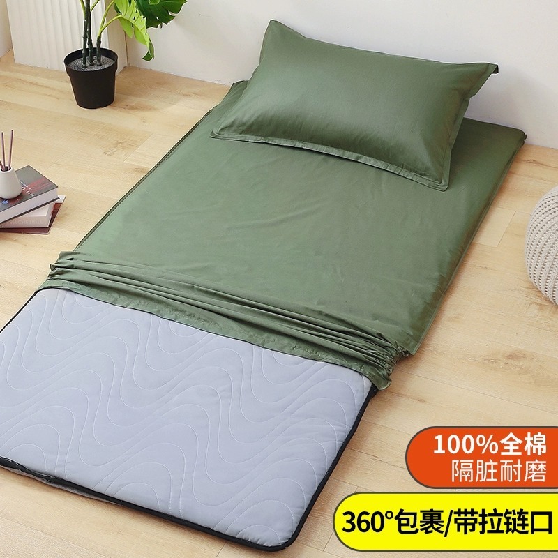 Funda de colchón de algodón 100% funda de edredón dormitorio de estudiantes funda protectora de colchón con todo incluido funda de cojín funda de edredón funda antipolvo