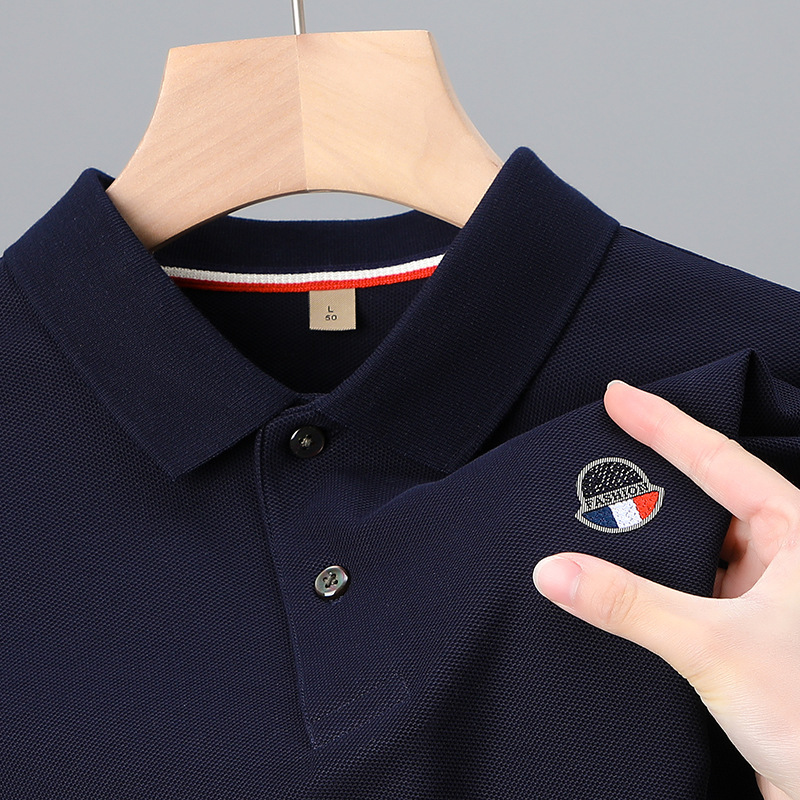 American Genuine Short-Sleeved T-Shirt Men's Spring and Summer Lapel Half-Sleeved T-Shirt Trendyy Casual Slim Cotton Polo Shirt Trendyy