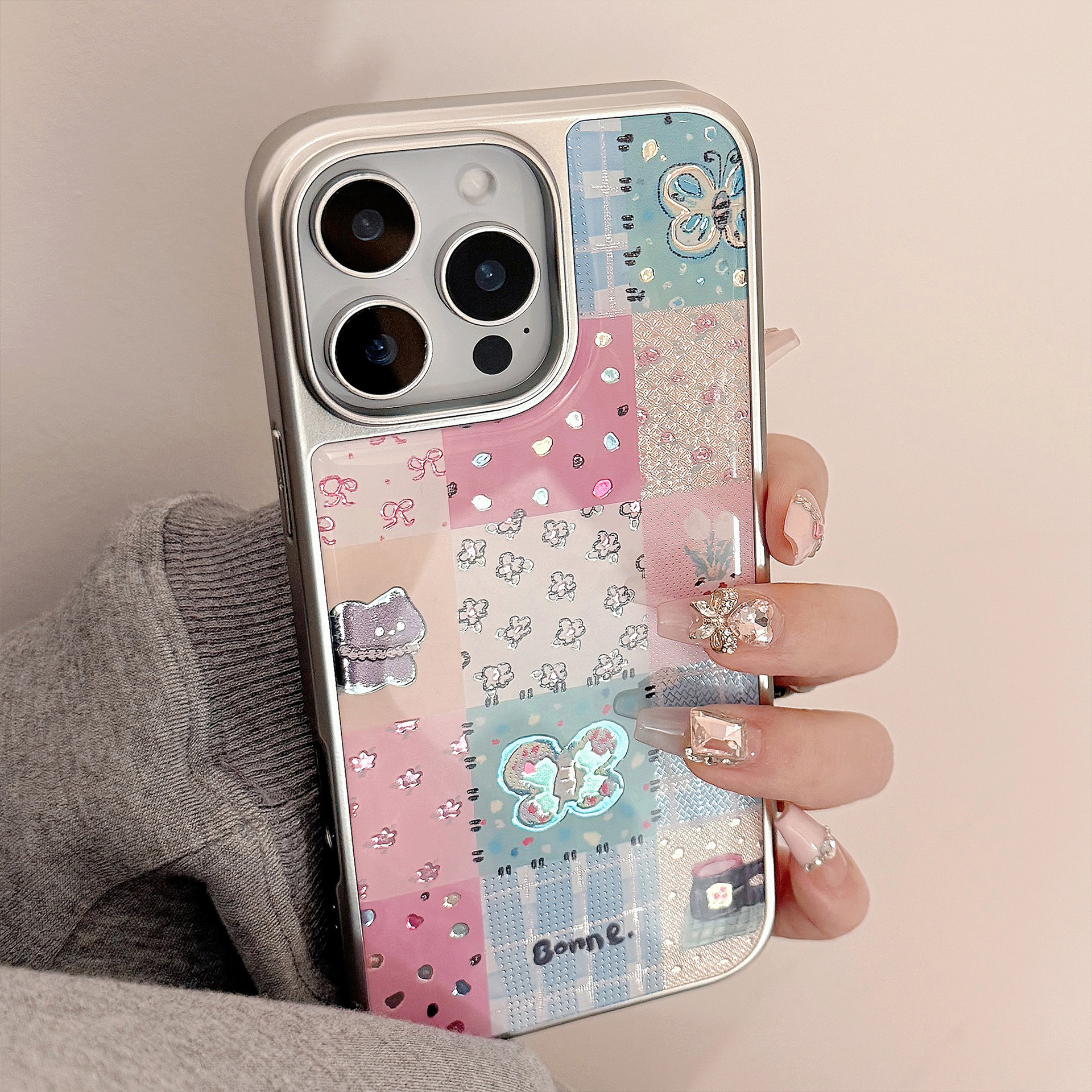 Protective Phone Case For Apple Iphone Pro Max Plus Plaid Gilt_voghion.com