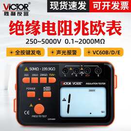 胜利VC60B+/VC60D+数字绝缘电阻测试仪兆欧表摇表绝缘电阻表