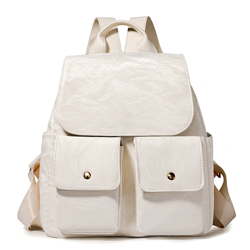 2024 invierno nuevo estilo coreano mochila para mujer moda casual color sólido mochila escolar para estudiantes de gran capacidad mochila de viaje