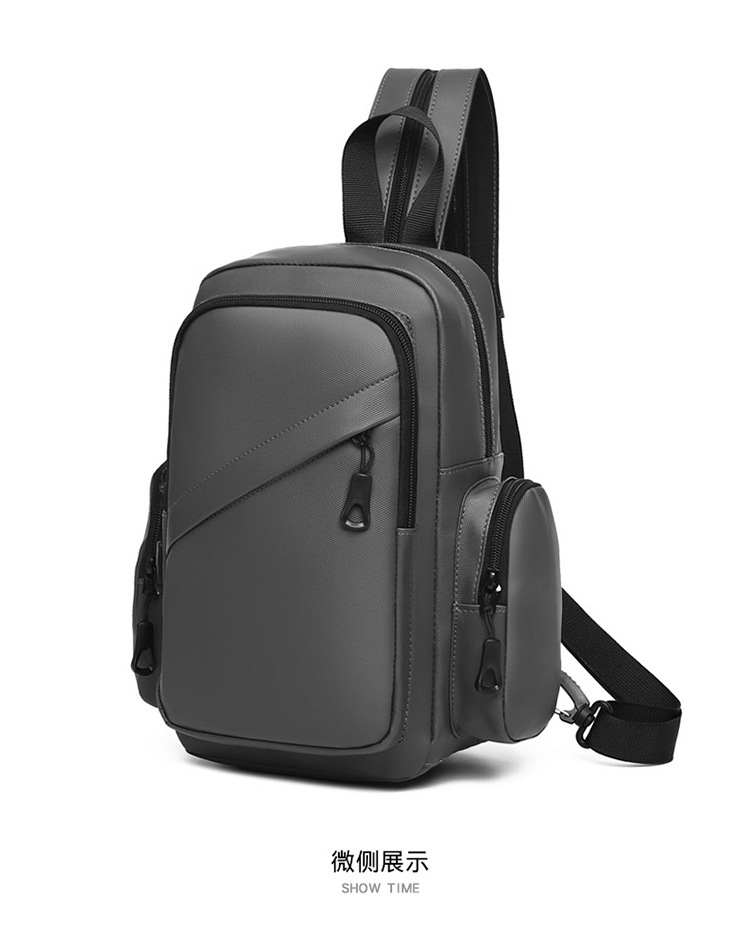 New business men's backpack, water-resistant, suitable for both shoulder and single shoulder, cross-border Oxford fabric men's computer backpack undefined