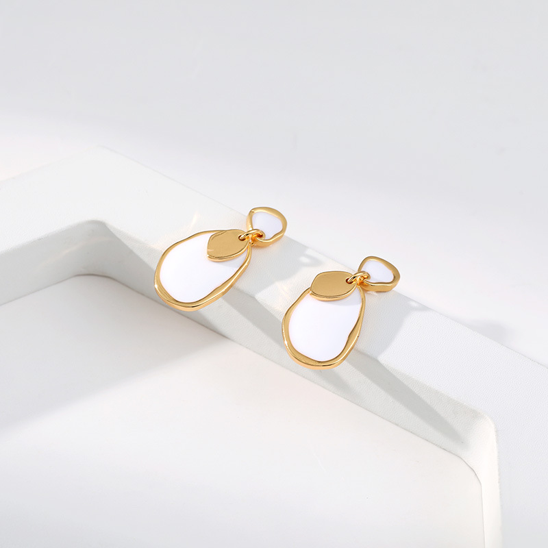 Retro Geometric Copper Plating Drop Earrings 1 Pair