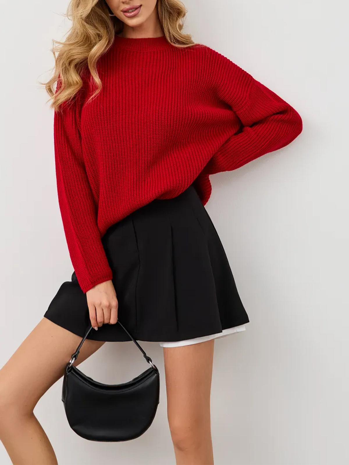 Comercio exterior de mujeres transfronterizas Rusia cuello redondo relajado retro suéter de viento perezoso otoño invierno fábrica de jersey personalizado