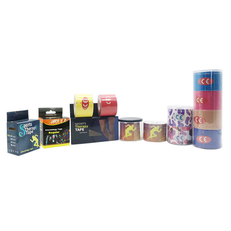 Venta al por mayor de fábrica en caja parche muscular combinación de corte previo parche de efecto interno muscular rodillera cinta deportiva tensión parche de fisioterapia