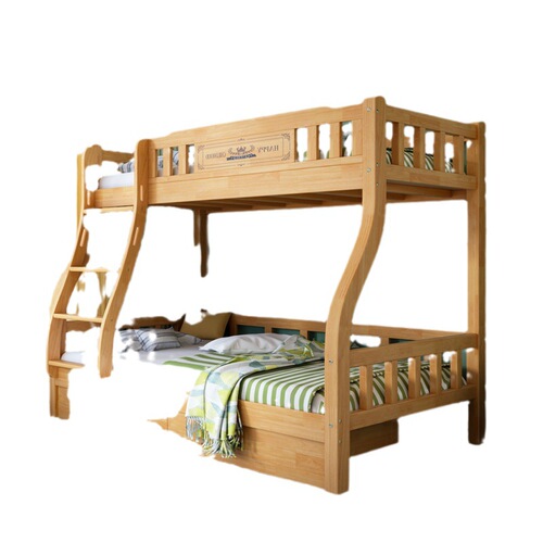 Upper and lower bed, full solid wood household high-low double-layer children's twin bed, mother and child bed, two-layer upper and lower sleeping platform