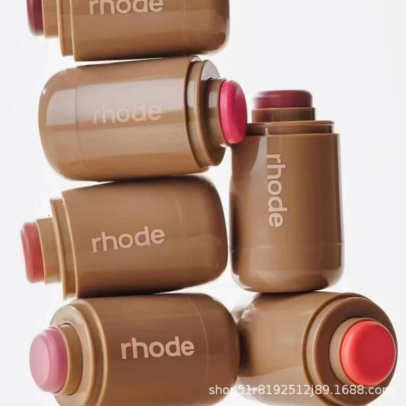 Rhode Skin New Product Blush Stick Hailey Piggy/Freckle Lip and Cheek Dual-Use Blush Cream