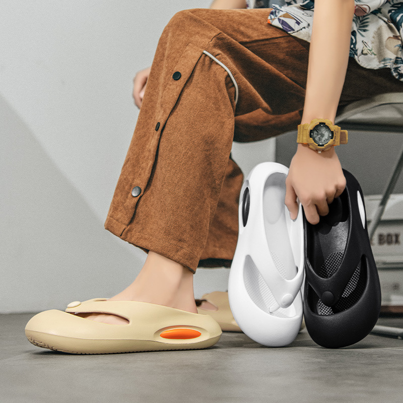 Pantofole Nuova estate Calpestare gli escrementi Toccando Infradito Moda Tutte le partite Coppie Tide Drag Beach Net Sandali rossi con inserti_voghion.com