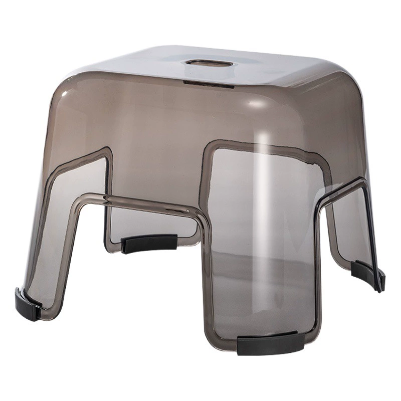 Прозрачный маленький табурет для дома для взрослых, креативная обувь для гостиной, журнальный столик, сменный низкий табурет, детская Нескользящая пластиковая маленькая скамья для ванной