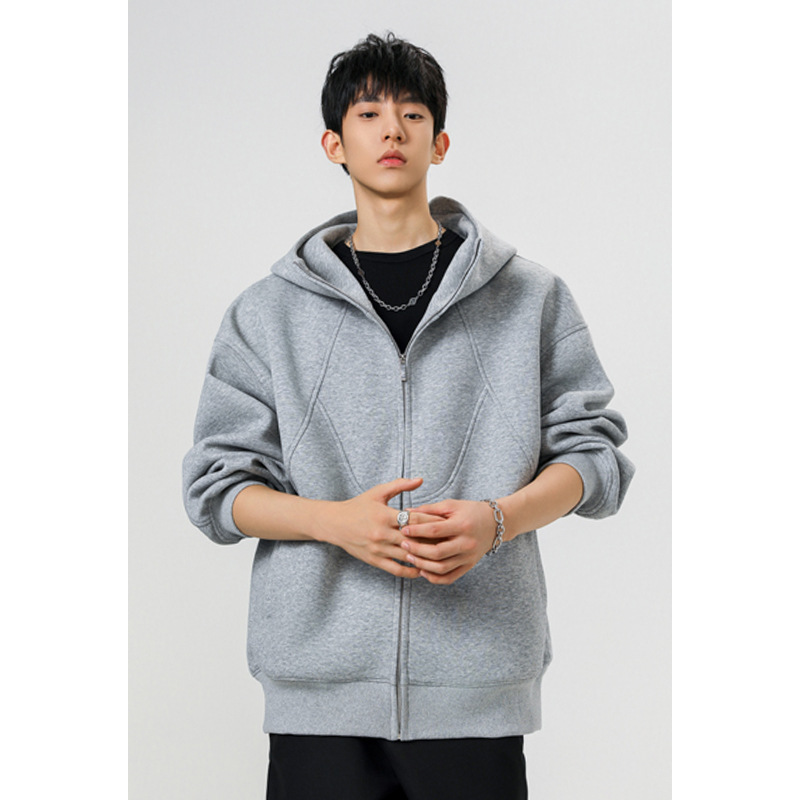 American Heavyweight Deconstructed Herren-Sweatshirt im trendigen Herbst-Design mit Patchwork-Elementen – vielseitig und elegant._voghion.com