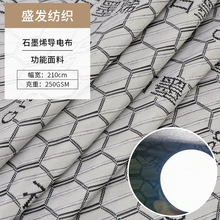 石墨烯導電布功能布燈泡實驗石墨烯布內衣鞋墊服飾印花石墨烯面料