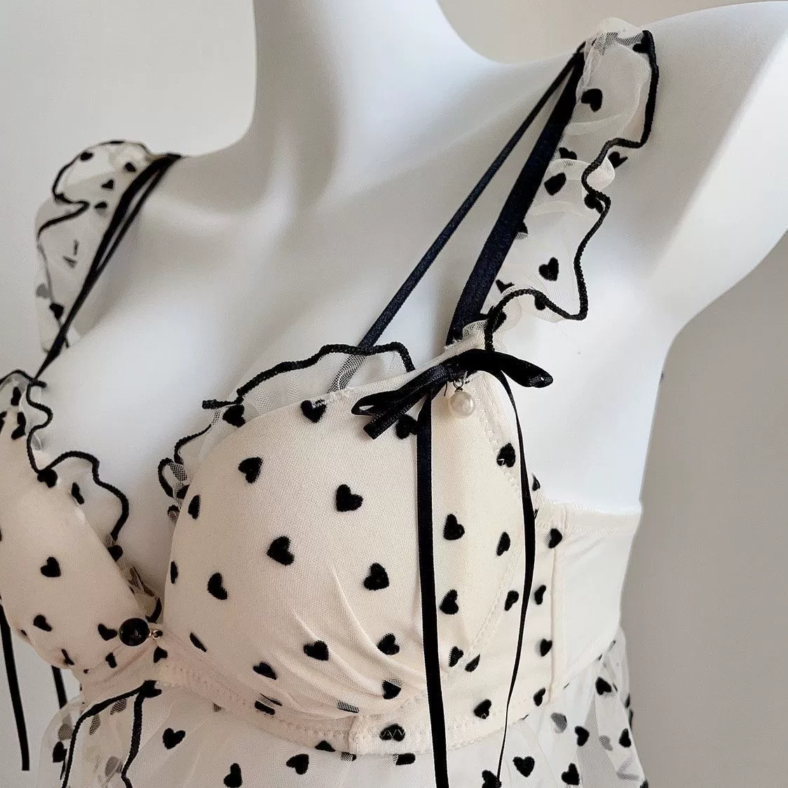 Cute push up bra, comfortable wireless bra, french style