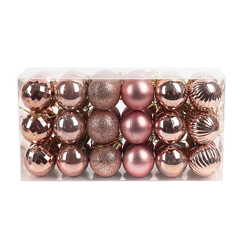 Fabricante de adornos navideños al por mayor transfronterizos, bolas de Navidad, gorros navideños, adornos colgantes de plástico, bolas colgantes, decoraciones para árboles de Navidad, 4CM36, forma especial brillante image 15