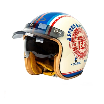 Motosiklet kaskı (dəbilqə) – Vehicles, Unisex - c500-white-highway-66-m-size-54-56cm