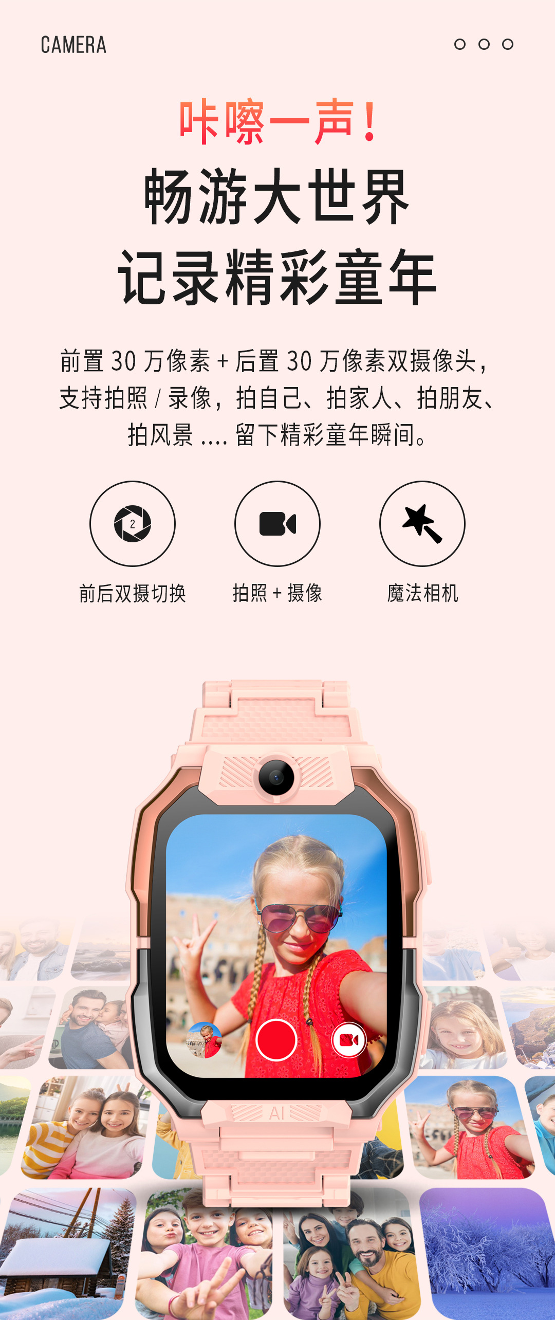 All-network compatible 4g neck dual-purpose children's smartwatch, video call, GPS positioning, waterproof and multi-functional undefined