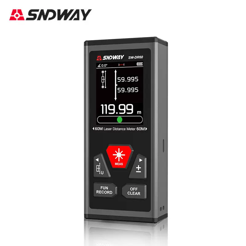 SNDWAY深达威SW-DR60/100双向激光测距仪高精度电子尺量房测量仪