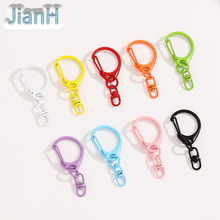 糖果彩色烤漆D字扣带8字扣 金属钥匙扣 diy手工饰品配件挂饰材料