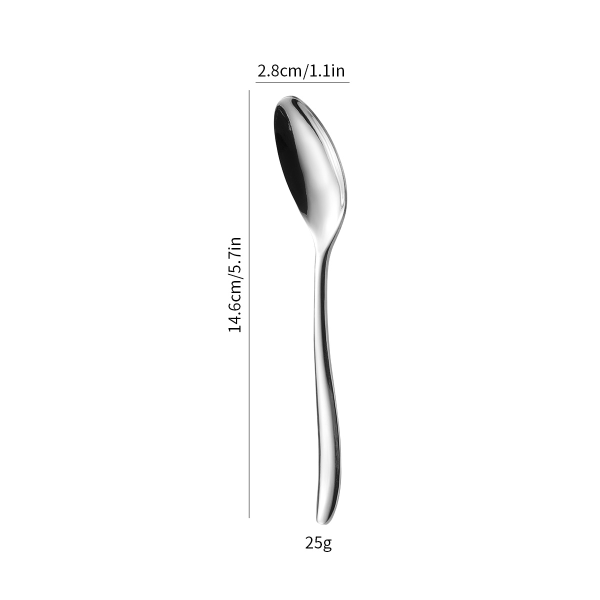 포인티드테일 디저트 스푼 [실버] 14.6CM