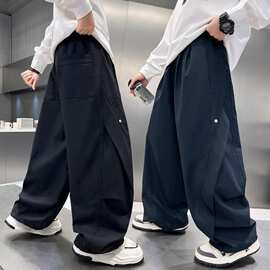 男童洋气休闲裤子春秋2025新款中大童韩版秋季裤子宽松儿童长裤子