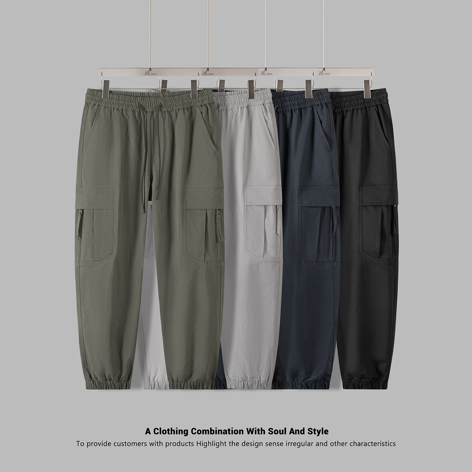 Autumn New Men's Cargo Jogger Casual Pants Loose Versatile Trendy Brand Three-Proof Outdoor Long Pants Couple Sports Pants