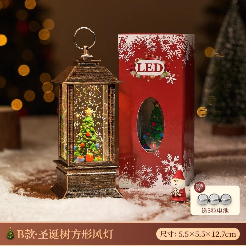 Regalos de Navidad para niños regalos de árbol de Navidad decoraciones de luces nocturnas ornamentaciones bolas de cristal 2025 nuevas niñas