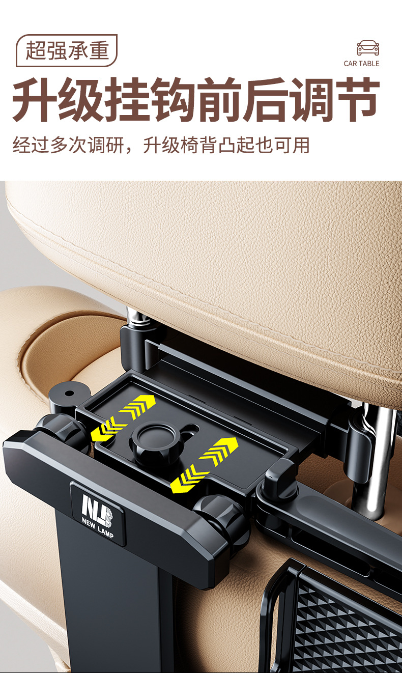 Children's Car-Mounted Small Table Board, Foldable Rear Seat Car Dining Table, Dining Table Stand for Learning