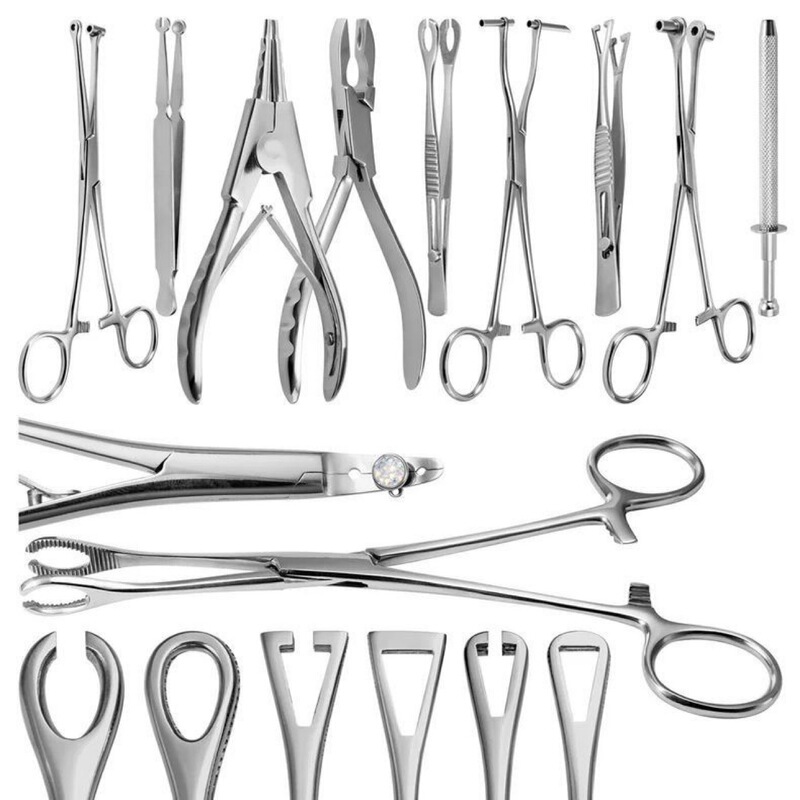 Positioning Piercing Triangle Pliers Tool, Pliers for Opening and Drilling, Navel Tattoo Piercing Tool, Safe Tattoo Tool