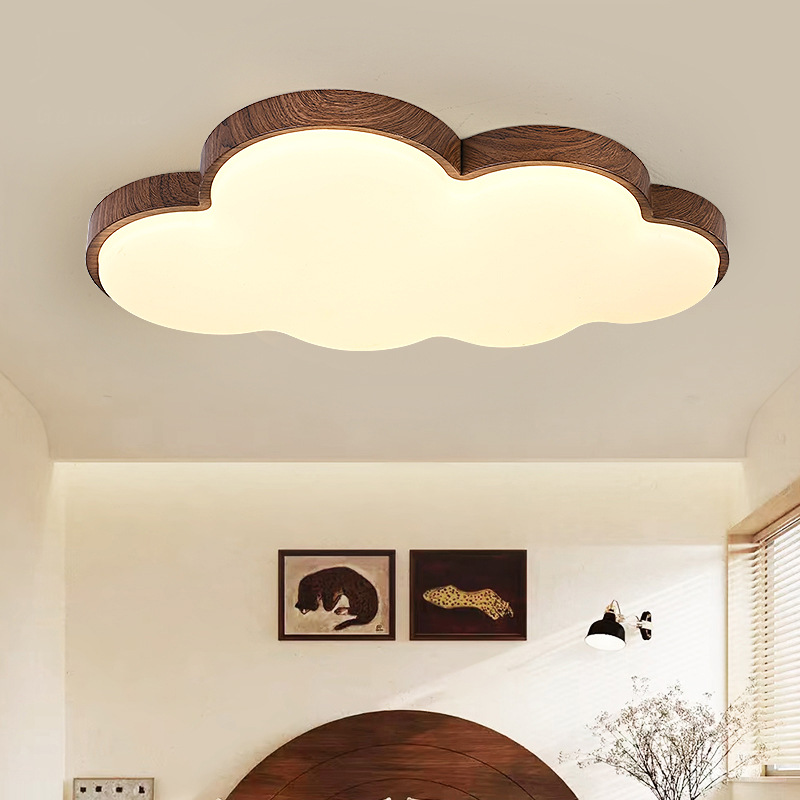 Lámpara de techo de estilo medieval de alta calidad simple lámpara de comedor sala de estudio de luces de dormitorio de madera de nuez retro