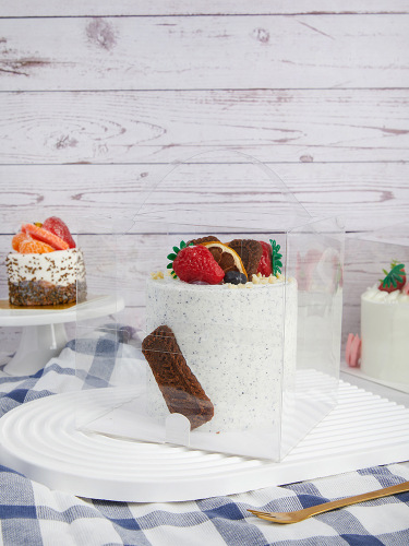 6-inch portable transparent disposable cake box 8-inch cut layer cake baking tiramisu dessert packaging box