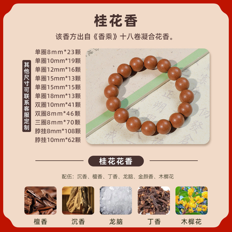 天然中药合香珠手串整串批发梦灵花蕊博物馆礼品手工中药手串成品|undefined