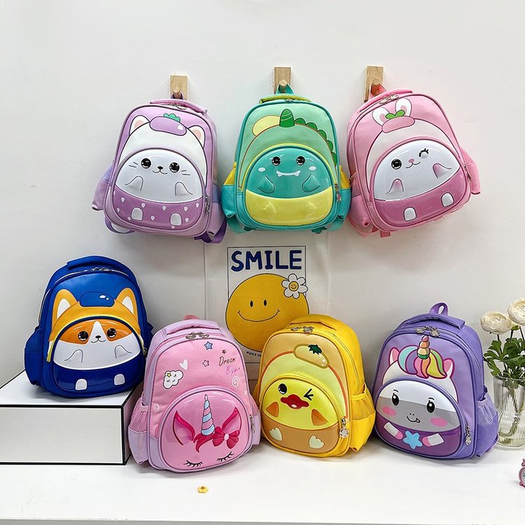 Mochila de jardín de infantes para mujeres 2024 nuevo dibujos animados lindos mochila de niños impresa de crestas escolares mochila de niños