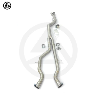 Suitable for BMW M3 F80 M4 F82 3.0T S55 middle pipe with bracket stainless steel exhaust pipe