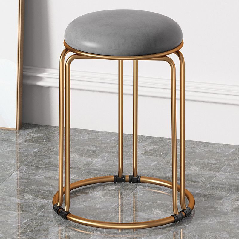 [굵은 6단 솔리드 스틸바-골드다리] 그레이-가죽