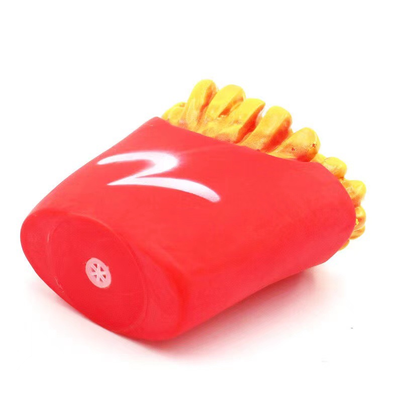 Juguete para perros simulación juguete de sonido hamburguesa papas fritas gato y perro juguete interactivo vinilo juguetes para mascotas suministros