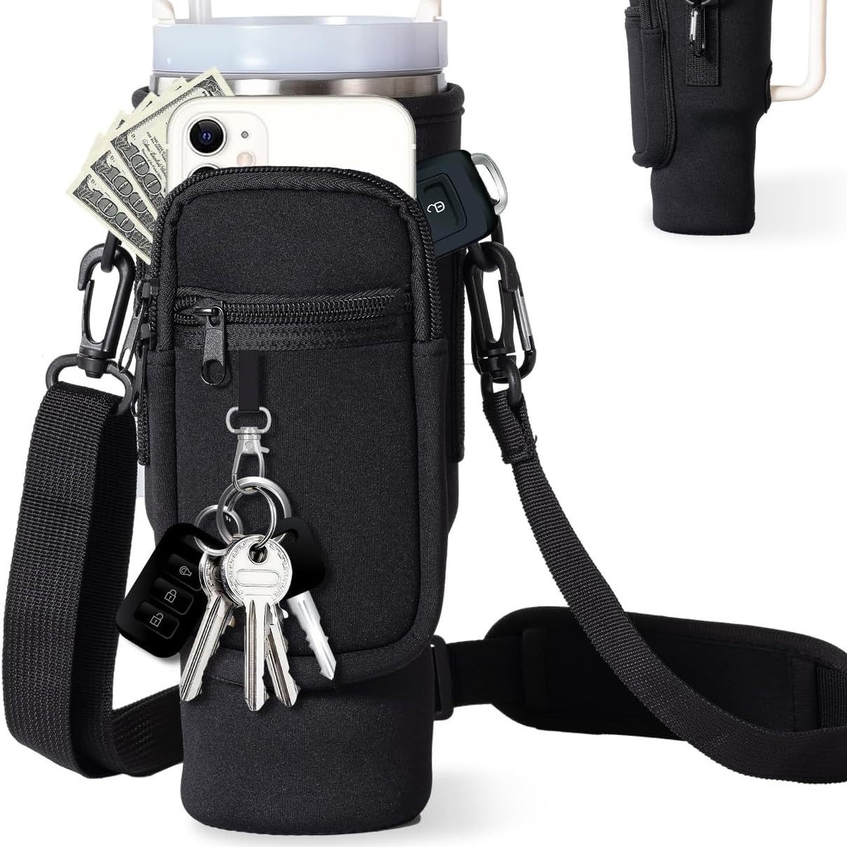 30온스 블랙 키체인